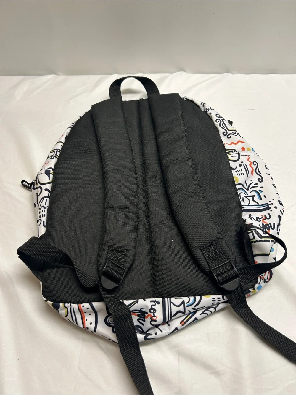 Friends TV Show 'Pivot' White Graphic Backpack